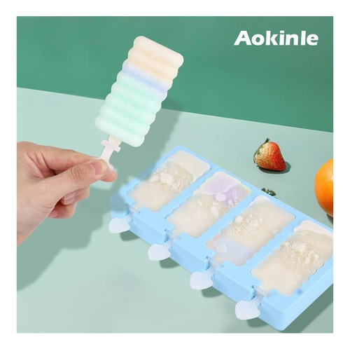Popsicle Moldes Juego De 2, Moldes De Paleta De Silicona De
