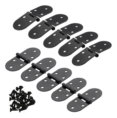 10 Bisagras Plegables Negras | Bisagra Tope De 180 Grad...