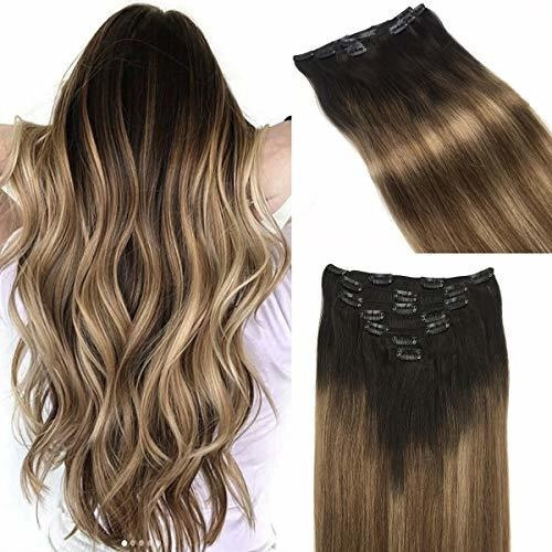 Hotbanana Extensiones De Cabello Humano Clip En 120g Extensi