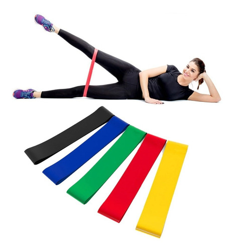 Imagen 6 de 7 de 5 Bandas Elásticas Isométricas Gimnasio Ejercicios 1°calidad