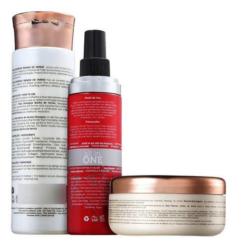 Ykas Kit Shampoo E Máscara Verniz E All In One