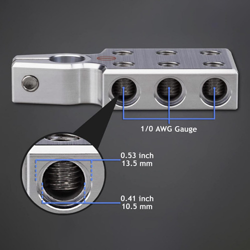 Abrazadera De De 6 Vías Para Automóvil Calibre 1/0 Awg,