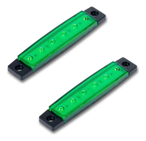 Kit 2 Sinalizador Lanterna Delimitadora Lateral 6 Led 12 24v