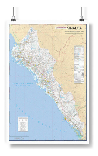 Sinaloa Mapa Grande 200x160 Decorativo