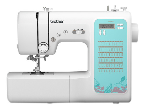 Máquina de coser recta Brother CS6000XL portable blanca y celeste 110V/220V