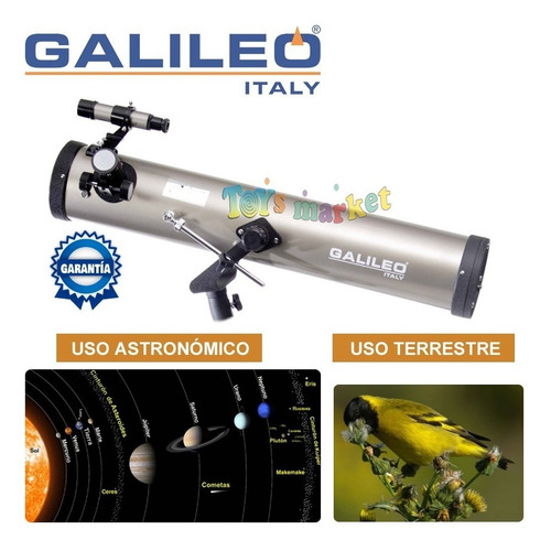 Telescopio Galileo Reflector 700x76tx 525x Incluye Valija