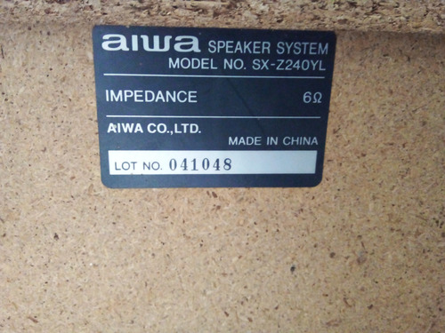 Bafles Aiwa Modelo Sx-z240 Negro (Usado)