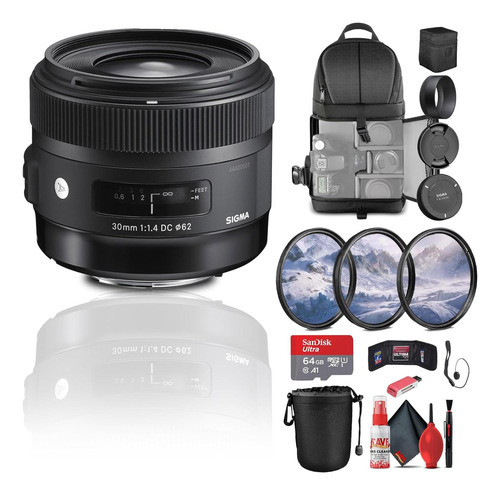 Lente Sigma 30mm F/1.4 Dc Hsm Art Para Nikon F + Accesorios