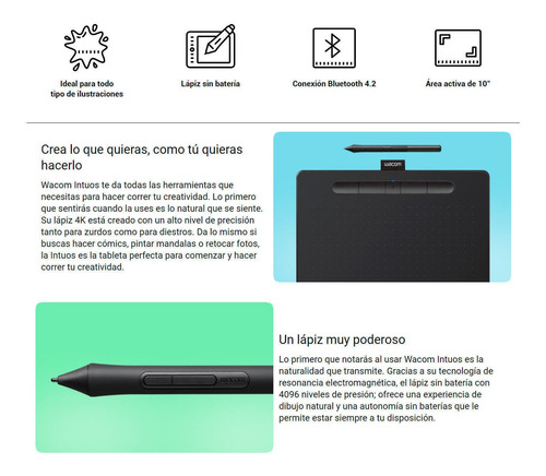 Tableta Digitalizadora Wacom Intuos Ctl6100wlk0 Loi