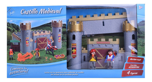 Castillo Medieval Y Personajes Piratas Muñecos Figuras