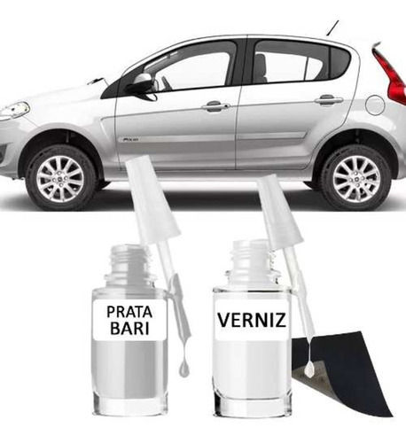 Tinta Tira Risco Automotivo Fiat Novo Palio Cor Prata Bari