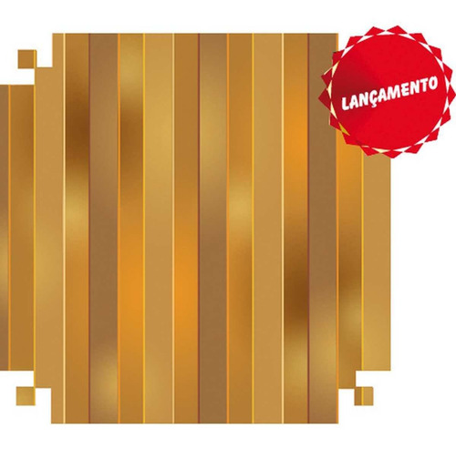Imagem 1 de 1 de Papel Presente Bobina Couche 60cm.mod.271 Listrado Ouro