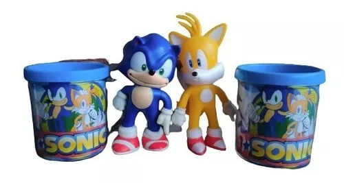 Kit Boneco Sonic 16cm Sega Coleção + Caneca Personalizada 350ml