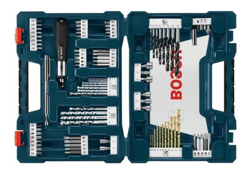 Imagen 2 de 10 de Set Brocas Puntas Bosch Para Madera Metal Concreto 91 Piezas