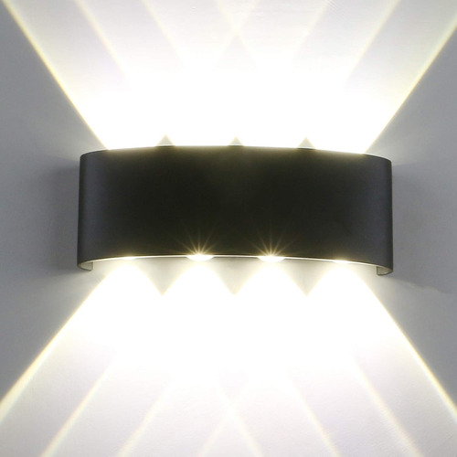 Lámpara De Pared Led Ip65 Impermeable, Aplique Aluminio Inte