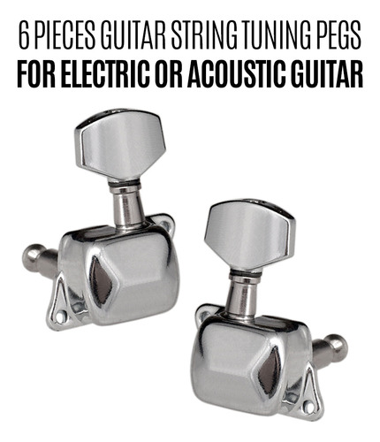 Teclas De Afinación De Cuerdas Para Guitarra, 6 Piezas, Máqu