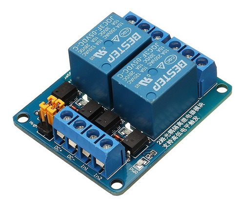 Modulo Relay Rele 2 Canales Optoacoplado 5v High Y Low Hobb