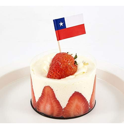 Set 50 Unidades Mondadientes Bandera De Chile Fechas Patrias
