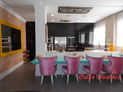 Imagem 9 de 15 de Penthouse Tamboré: Finíssima Decoração: Porteira Fechada - Es336k
