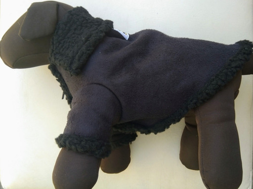 Imagen 8 de 10 de Chamarra Invierno Con Borrega Talla 5 Negra Ropa Para Perros