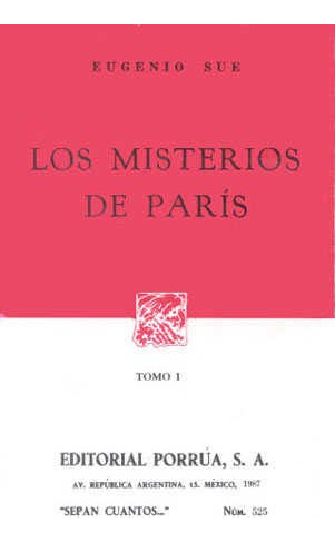 Los Misterios De París Tomo I 4522121