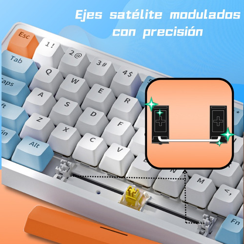 Teclado Mecánico Gasket Zifriend 60% Rgb 5-pin Hotswap Za63