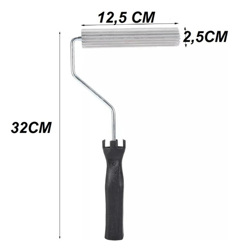 Rodillo Aireador Para Resinar Metálico Set X 3 Unidades