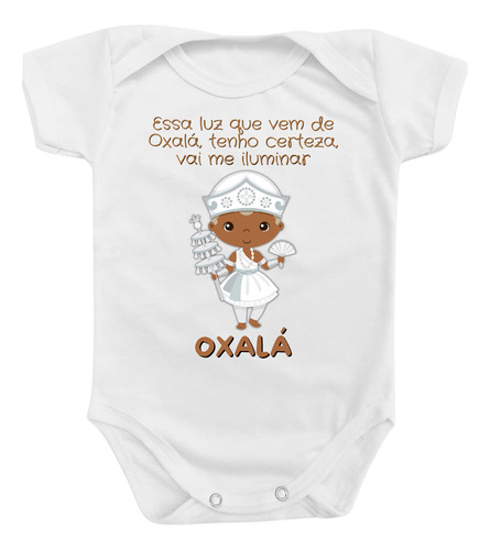 Body Roupa Para Bebê Orixás Oxalá Umbanda Candomblé