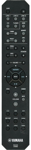 Control Remoto Original Yamaha Rax33, Compatible Con R-s202