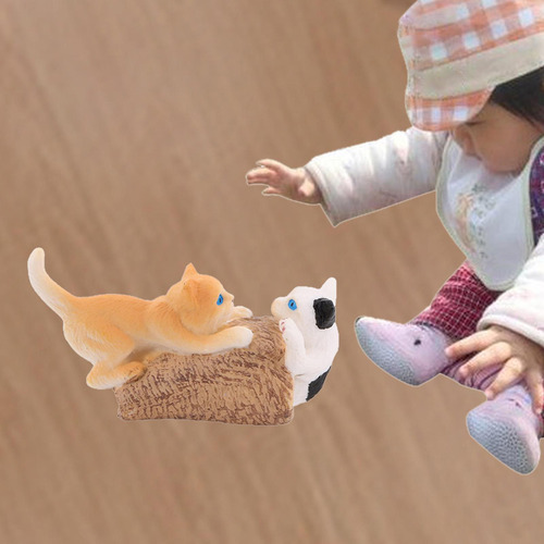 Mini Modelos De Animales, Colección De Gato Jugando
