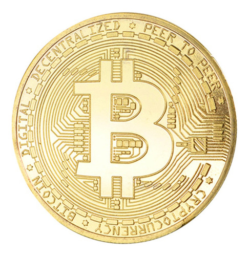 Bitcoin Dorado Criptomoneda Bit Coin Fisico Moneda Fantasia