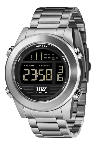 Relógio X-watch Masculino Ref: Xmssd003 P2sx Digital Aço