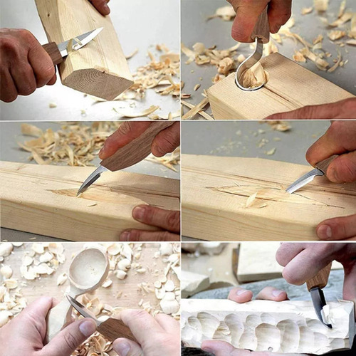 C Kit De Pasatiempos Para Tallar Madera Juego De 5 Piezas