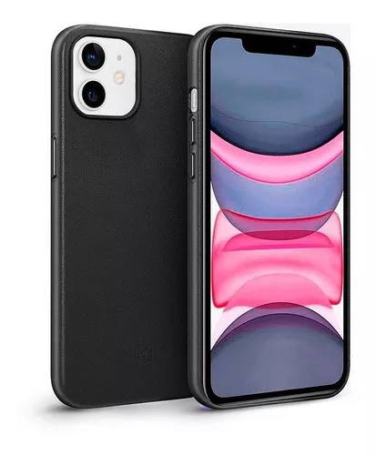 Capa iPhone 11 Silicone com suporte magnético (compatível c/ MagSafe) -  Preta