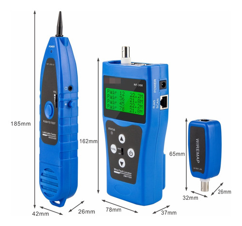 Red Ethernet Lan Tester Tracker Teléfono 5e 6e Rj45 11