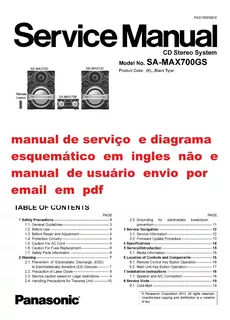 Esquema Panasonic Sa Max700 Samax700 Scmax700 Sc Max 700 Pdf