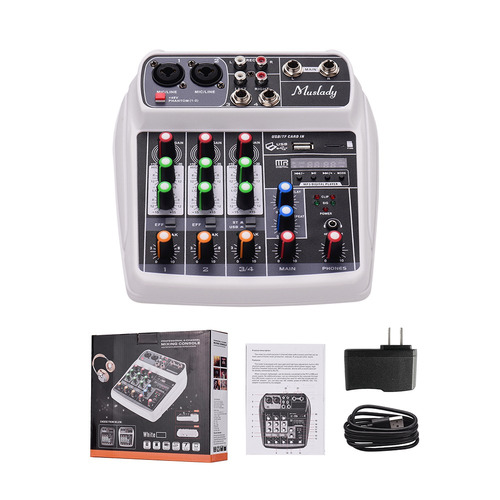 Muslady Ai-4 Tarjeta De Sonido Compacta Consola De Mezclas