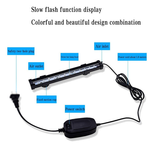 Luz Led For Acuario Submarina 5.9in Cambia De Color
