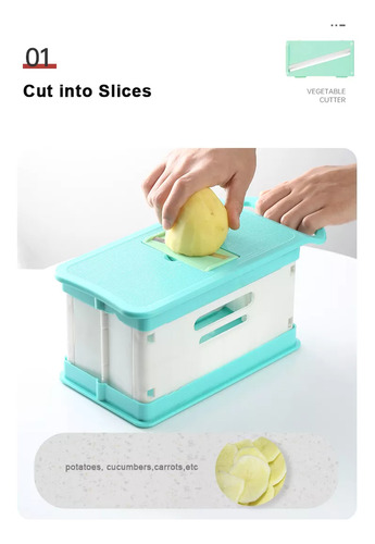 Cortador De Frutas Y Verduras Con Cuchilla Para El Hogar Do Celeste