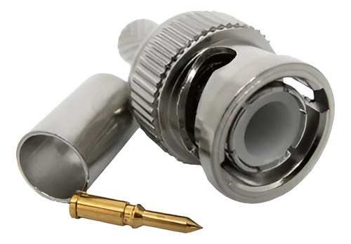 10 Peças - Conector Bnc P/ Crimpar Macho Rg59 75 Ohms
