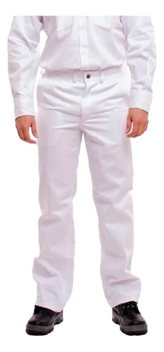 Pantalon Ombu Clasico Blanco Trabajo Grafa Talle 50