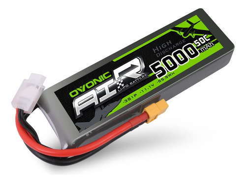 Ovonic Batera Lipo De 3s 50c 5000 Mah 11.1 V Lipo Con Conect