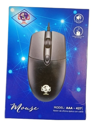 Mouse Alámbrico Diseño Ergonómico Longitud De Cable 1.8m 427