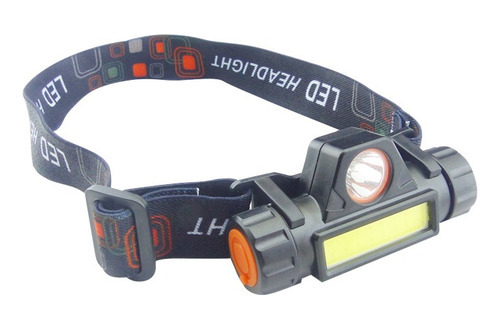Linterna Minero Cabeza Led Cob Vincha Recargable Con Iman Color De La Luz Blanca