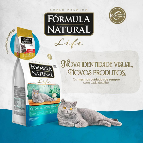 Formula Natural Ração Para Gatos Castrados Sabor Salmão 1kg