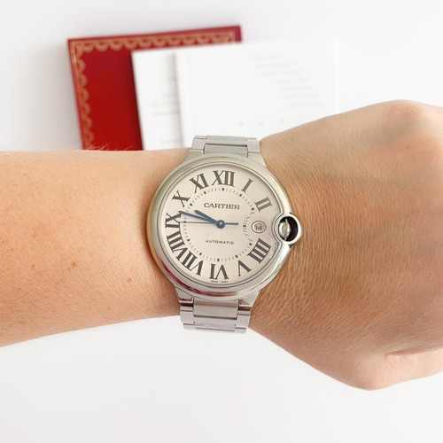 Cartier Ballon Bleu Xl Automático Completo Impecável