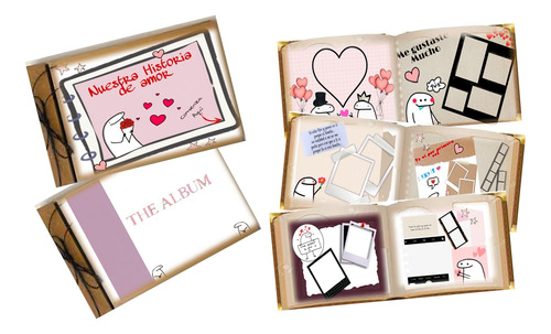 Kit Imprimible Plantilla Album  Flork San Valentin 