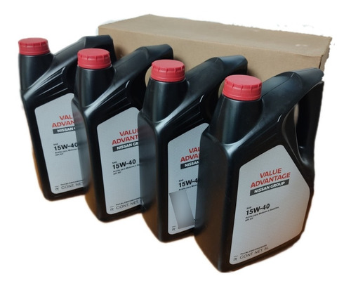 Caja De 4 Garrafas Aceite Nissan 15w40 Value Advantage