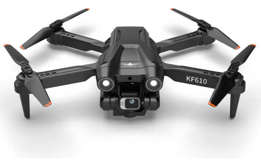 Drone Kf610 Sensor Obstaculos 3 Baterías + Maletín Color Negro
