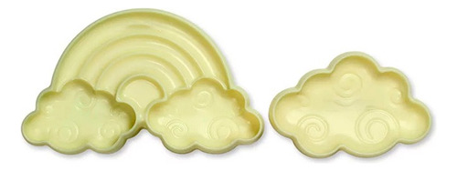 Molde Cortante De Nube Y Arco Iris Fondant Porcelana Fria